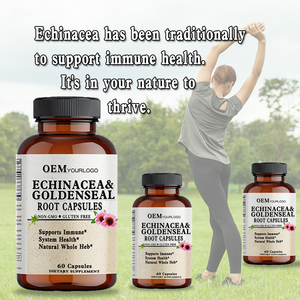 Capsule di <span class=keywords><strong>Echinacea</strong></span> per Adulti, Integratore Alimentare Naturale a Base di Erbe, 60 Capsule/Flacone, Supporto Immunitario - Product Image 5