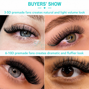 ขนตาปลอมสำเร็จรูป SP EYELASH แบบพัด สำหรับต่อขนตา แบบก้านสั้น ปลายแหลม ขนาด 0.05 <span class=keywords><strong>10D</strong></span> งอนรูปตัว D ขายส่ง - Product Image 6