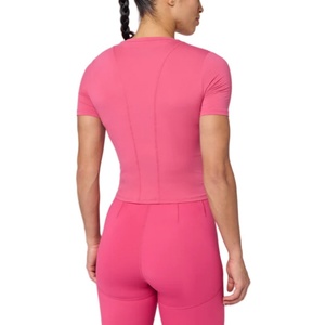 Servicio de Marca OEM, Camiseta Deportiva de Lujo para Mujer, de Verano, Modal, Lana, Estampada a Cuadros, de Secado Rápido, para Correr - Product Image 1