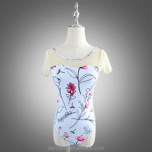 Maillot <span class=keywords><strong>de</strong></span> <span class=keywords><strong>Ballet</strong></span> <span class=keywords><strong>de</strong></span> Manga Corta con Estampado Floral <span class=keywords><strong>de</strong></span> Spandex para Mujer, <span class=keywords><strong>Ropa</strong></span> <span class=keywords><strong>de</strong></span> <span class=keywords><strong>Ballet</strong></span> para Entrenamiento <span class=keywords><strong>de</strong></span> Adultos - Product Image 3