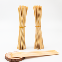 Brochettes de barbecue en bois de bambou plat, prix Direct usine