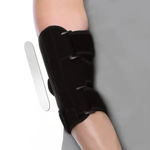 1 pièce Attelle de coude réglable avec <span class=keywords><strong>4</strong></span> éclisses métalliques amovibles, stabilisateur de bras, protection pour le syndrome du canal cubital, le <span class=keywords><strong>tennis</strong></span> et les sports - Product Image 2