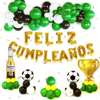 Ballons bannière de joyeux anniversaire pour enfants, décoration pour fête d'anniversaire à thème de Football, Set pour garçons, Fans de Football, nouvelle collection 2022