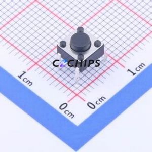 YTS-D001-243 Tactile Switch Through hole Component (THT)-4P,6x6mm Switch Single Pole Single Throw Round Button 2.6N Through Hole - Product Image 1