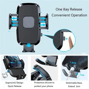 Phone Holder For Car Custom Suction Cup Car Mount Universal Windshield Dashboard Mobile Car Phone Holder For Car IPhone 15 Pro Max Samsung Galaxy