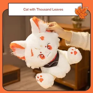 Chất Lượng Cao Dễ Thương Manyo Mèo Thú Nhồi Bông 2D Maple Leaf Đồ Chơi Sang Trọng Kích Thước Nhỏ Mềm Bông Vải Navi Ánh Sáng Lông Thú Funina Búp Bê - Product Image 2