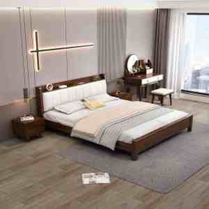 High Quality Wooden Bedroom <b>Beds</b> Bedside Storage Hot Sale Bedroom Furniture Factory Direct Solid Wood Single King Size <b>Bed</b> - Product Image 3