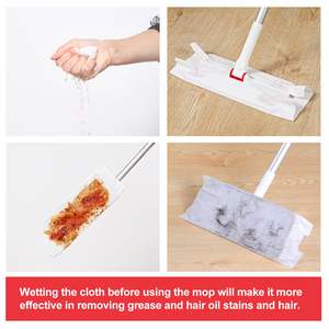 Recharges de serpillères sèches rectangulaires en tissu synthétique réutilisables pour usage intérieur, nettoyage des sols en bois dur et carrelage - Product Image 4