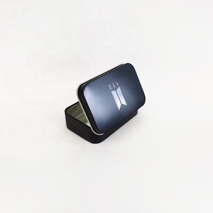Pronto per la spedizione <span class=keywords><strong>scatola</strong></span> <span class=keywords><strong>di</strong></span> <span class=keywords><strong>latta</strong></span> con coperchio a cerniera nera accetta aggiungi il tuo logo sulla parte superiore del coperchio - Product Image 6