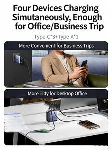 Chargeur mural USB-C GaN UGREEN 140W avec 4 ports, adaptateur de charge rapide PD3.1 pour ordinateur portable, téléphone, tablette - Product Image 5