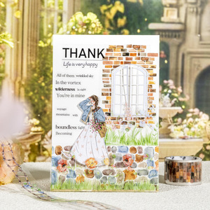 2 M/rollo de Material PET reciclado DIY camino de jardín pegatinas decorativas activadas por agua para paisajismo enmascarar serie hecha a mano - Product Image 4