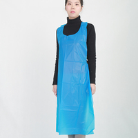 Tablier jetable en PE imperméable et résistant à l'huile, sans manches, en plastique, pour cuisine, restaurant et nettoyage (vente en gros)