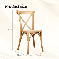 Sillas de Cocina de Madera con Respaldo en X, Sillas de Comedor para Restaurante, Bistro, Cafetería, en Venta