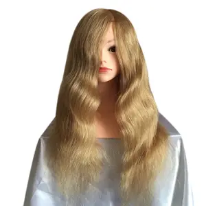 16 blonde hair mannequin head professional
