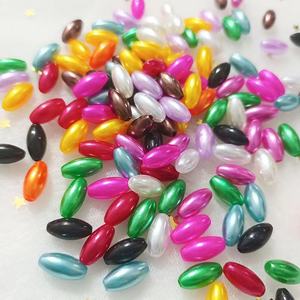 Großhandel 6*12mm Kunststoff ABS Reis Oval Imitation Perlen Perlen für DIY Dekoration - Product Image 2