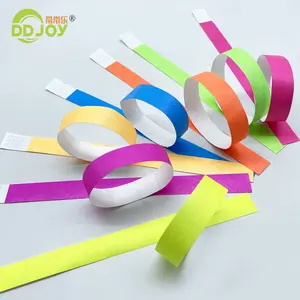 Neon Color Tyvek Wrist Band Waterproof Disposable Tyvek Paper Wristband For Events Festival