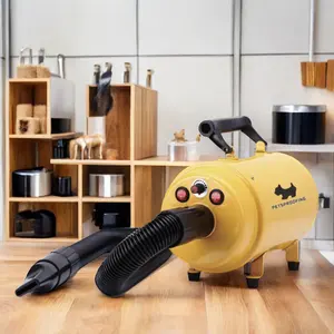 Secador forzado de aire de acero inoxidable de alta velocidad de 2800W, secador de pelo rápido sostenible para acicalamiento de perros y secado de pelo de mascotas de gatos