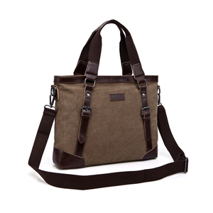 中国供应商笔记本电脑手提包批发阿里巴巴手提包帆布公文包包男士简约商务包 - Product Image 4