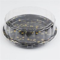 Plateau en plastique PS/PET jetable empilable, étanche et économique pour restaurants et hôtels, épaisseur 1 mm, boîte à sushi de luxe pour plats à emporter