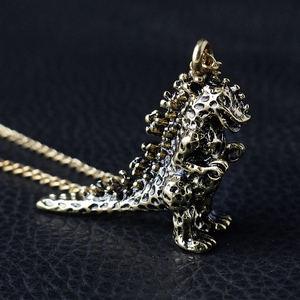 Collier rétro de dinosaure de monstre de Godzilla, <span class=keywords><strong>Film</strong></span> et télévision, pendentifs périphériques pour hommes et femmes, bijoux cadeau pour amis - Product Image 5
