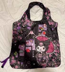 Bolsa Reutilizable de Kimono <span class=keywords><strong>Kuromi</strong></span> de Edición Limitada de Japón, 18 Pulgadas, Marca Hello <span class=keywords><strong>Kitty</strong></span> Cafe, Nueva, Stock Original, Garantía de un Año - Product Image 1