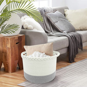 Cuidado del bebé pañal Caddy organizador elegante cuerda de cáñamo <span class=keywords><strong>bolsa</strong></span> de almacenamiento de guardería plegable portátil cesta de almacenamiento de <span class=keywords><strong>ropa</strong></span> <span class=keywords><strong>sucia</strong></span> - Product Image 6