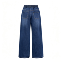 Pantalon de survêtement grande taille pour femme, jean taille haute, coupe ample, jambe large, style décontracté pour tous les jours