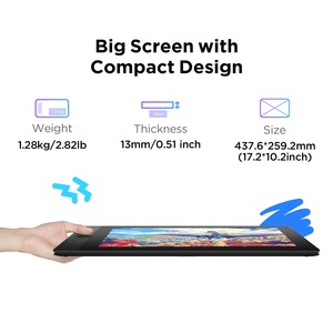 Tableta gráfica con monitor <span class=keywords><strong>Ugee</strong></span> UE16 para dibujo, 16K niveles de presión, 15.4 pulgadas, 10 teclas de acceso directo para Windows, Mac y Android - Product Image 3
