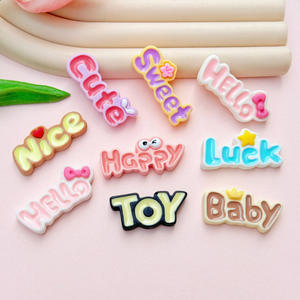 Mixed Bright Color Alphabet Resin Eco-friendly Painted Charms Handmade DIY Flatback Cabochons Phone Case Shoe Clips <strong>Hair</strong> Craft - Product Image 3