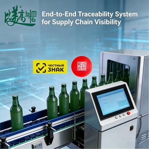 Machine d'inspection et d'acquisition de données de codes-barres QR pour palettes de cartons de bouteilles, avec association de codes de boîte et traçabilité anti-contrefaçon - Product Image 1