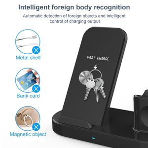 X320 Offres Spéciales <span class=keywords><strong>3</strong></span> en 1 chargeur sans fil à charge rapide Station d'accueil 10w chargeur de support de charge sans fil rapide pour appareil mobile - Product Image 4