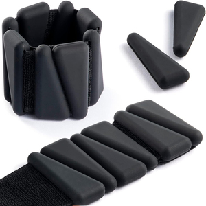 Black Pilates Accessories Set Silicone Wrist Ankle <b>Weights</b> Ring-<b>Weight</b> Barbell <b>Dumbbells</b> Home Gym Eco-Friendly Durable Exercise - Product Image 2