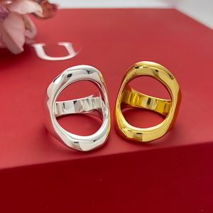 <span class=keywords><strong>Anillo</strong></span> de Lujo Ligero con Logotipo UN50 Original, Chapado en Oro de 18K sobre Cobre, Regalo de Joyería, Se Puede Solicitar el Catá<span class=keywords><strong>logo</strong></span> UN50 al Vendedor - Product Image 3