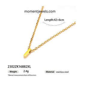 personalized square charm fine pendant gold plated stainless steel simple jewelry gift for women everyday wear - Product Image 5