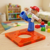 Wellbbplay 15 pièces Figurines magnétiques - Jouet de construction éducatif pour enfants de 5 à 7 ans Briques de jeu compatibles Bâtiments célèbres