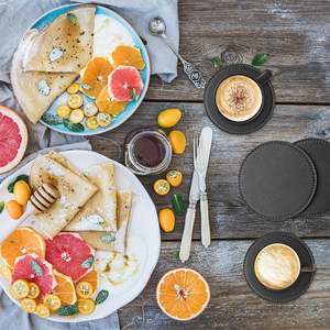 Sous-verre en cuir PU vierge pour boissons, cadeau promotionnel, impression personnalisée avec logo, vente en gros - Product Image 4