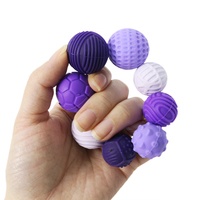 Balle sensorielle en silicone anti-stress pour adultes, balles magnétiques sensorielles, jouets fidget 3D, jouet de bureau pour soulager l'anxiété