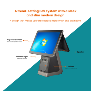 Cơ bản POS Hệ thống hệ điều hành Android cảm ứng điện dung màn hình Tích Hợp Máy in hóa đơn nhiệt/Màn hình kép tiền mặt đăng ký 1 năm - Product Image 3