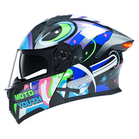 Nouveaux phares arrière LED intelligents, casques de moto à double visière, casque modulaire, logo personnalisé, casque ABS, vente en gros d'usine DOT