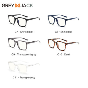 Gafas Greyjack TR90 con filtro de luz azul, montura cuadrada completa, gafas unisex con opción de lentes graduadas K041OP - Product Image 1