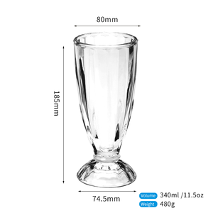 Taza de helado de vidrio de gran capacidad de 340ml, gran oferta, <span class=keywords><strong>tazas</strong></span> de vidrio para beber café, té, leche y agua - Product Image 6