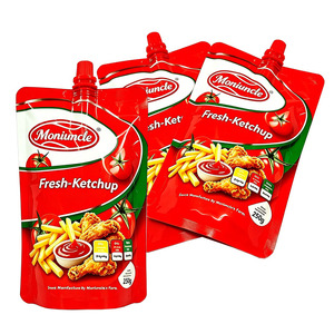 Pochette souple personnalisée avec bec verseur pour sauce tomate, en <span class=keywords><strong>aluminium</strong></span> alimentaire sérigraphié, PET NY PE - Product Image 1