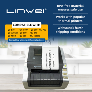 Etiquetas Térmicas de Envío Compatibles con Brother, 62X202mm X 100, 300, Color Negro sobre Blanco, - Product Image 5