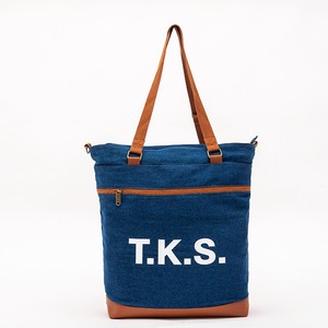 Sac à dos tote en jean souple, grande capacité, simple, tendance et fonctionnel pour les loisirs - Product Image 1