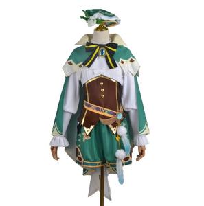 Ecowalson Anime juego Genshin Impact Cosplay Venti disfraz vestido de fiesta con peluca mujeres adultas Halloween carnaval porque ropa - Product Image 4