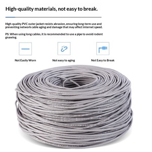 Câble réseau POE Cat5 à paire torsadée non blindée à âme en cuivre Super <span class=keywords><strong>5</strong></span>, 2 conducteurs, 305m, pour surveillance haut débit extérieure, Fabricant - Product Image 4
