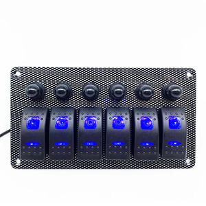 แผงสวิตช์มารีน 6 <span class=keywords><strong>ช</strong></span>่อง กันน้ำระดับ IP66 พร้อมเบรกเกอร์ สำหรับระบบ<span class=keywords><strong>ไฟ</strong></span>ฟ้า 12V/24V ของเรือ รถบรรทุก รถบ้าน - Product Image 1