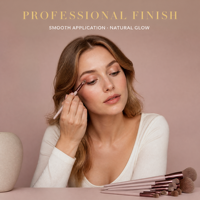 Vente en gros de pinceaux de maquillage pour le visage et les yeux, personnalisés, de marque privée, professionnels, de luxe, synthétiques, 13 pièces