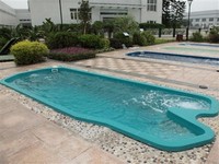 Piscine modulaire moderne de 8m piscine creusée en fibre de verre pour villa