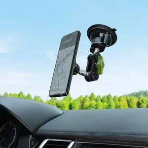 LanParte Car Phone Holder Phone Holder Magnet Mount Strong Sticky Adhesive Suction Cup Dashboard 360 Rotating Anti-Shake